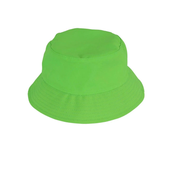 Bright green neon bucket hat for retro 80s fancy dress parties