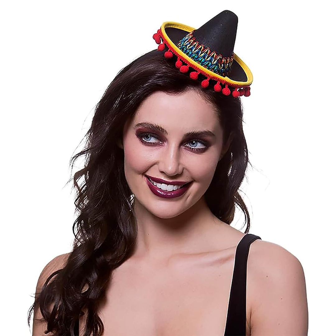 Mini Sombrero Headband Mexican Party Day Of The Dead Fancy Dress