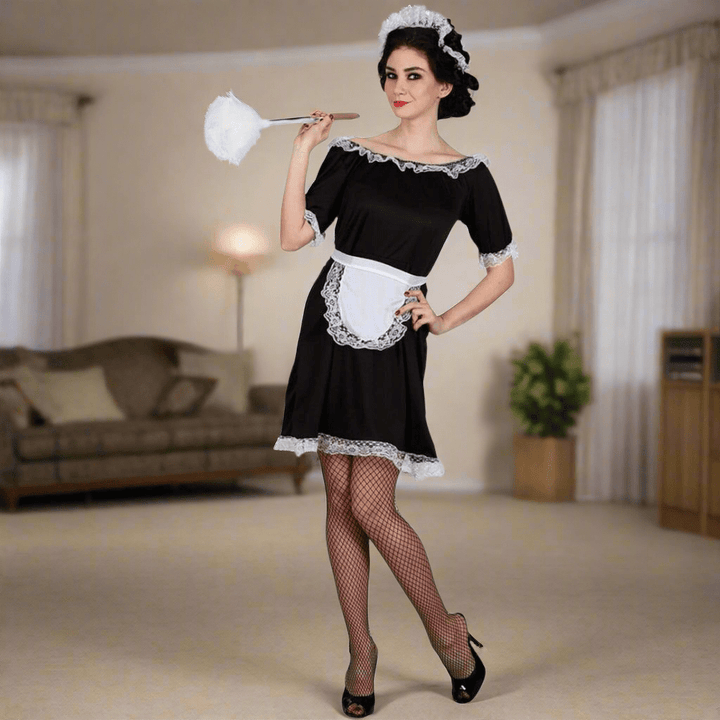 Womens Classic French Maid Budget Halloween Costume