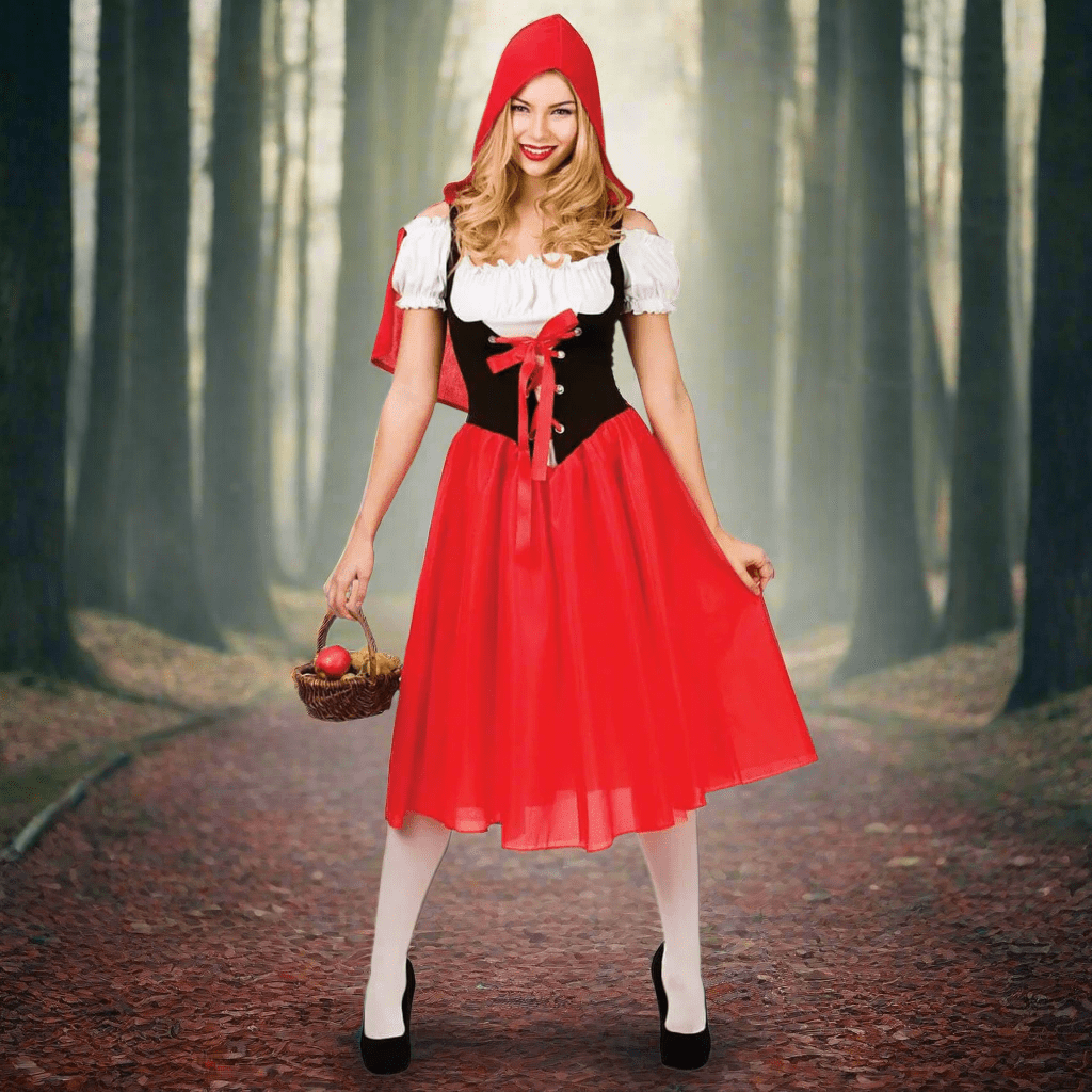 Womens Red Riding Hood Fancy Dress Halloween Costume