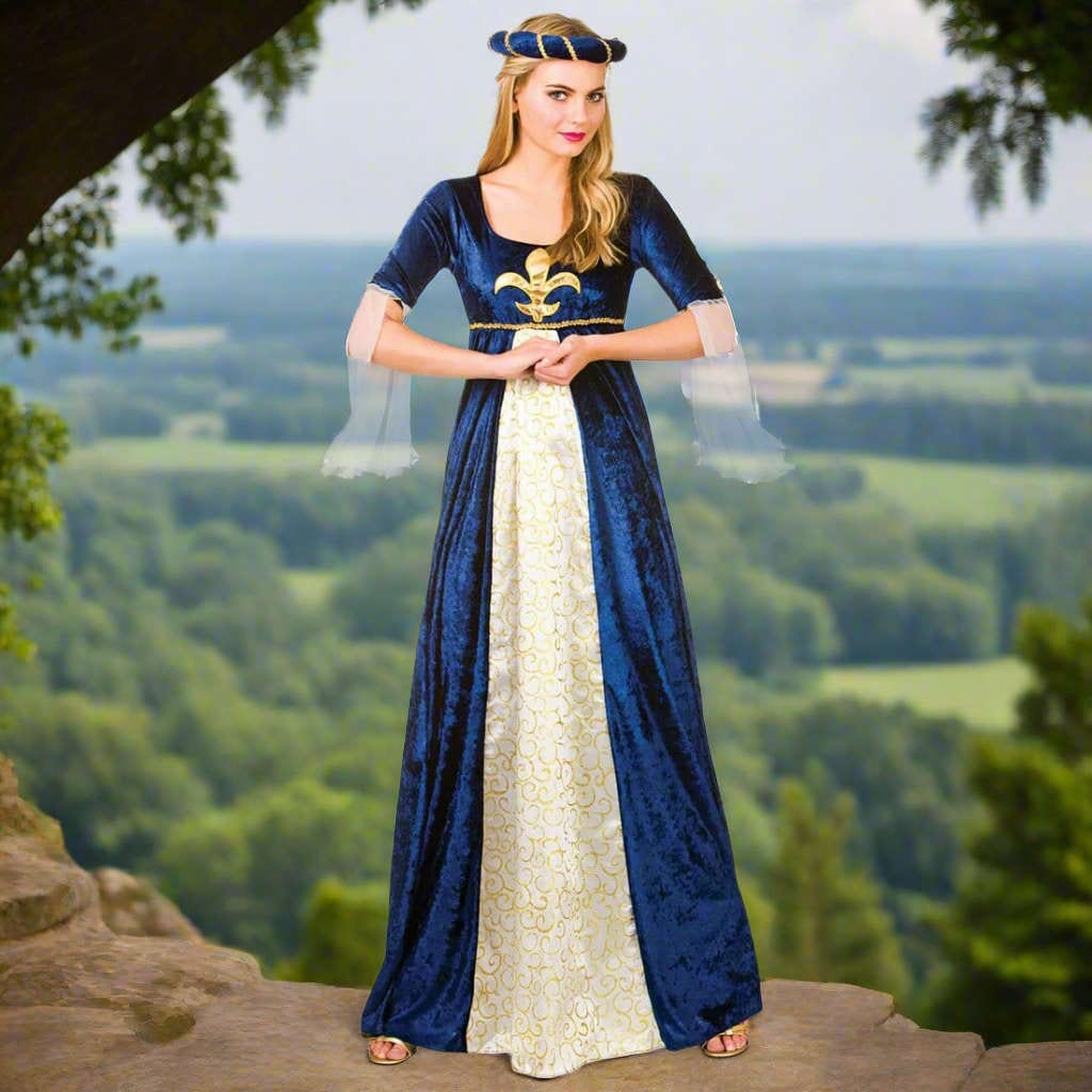 Womens Medieval Maiden Fancy Dress Halloween Costume