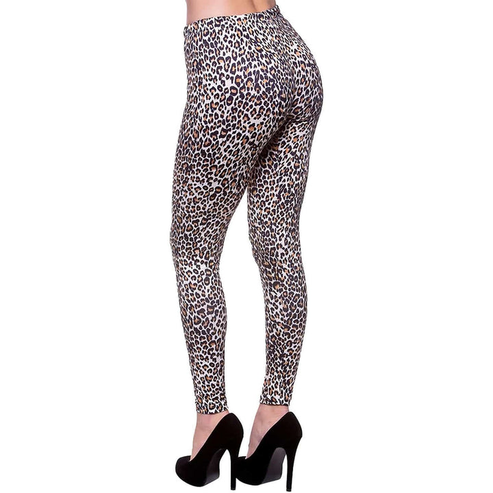 80s Leopard Leggings Big Cat Animal Print Disco Dancer