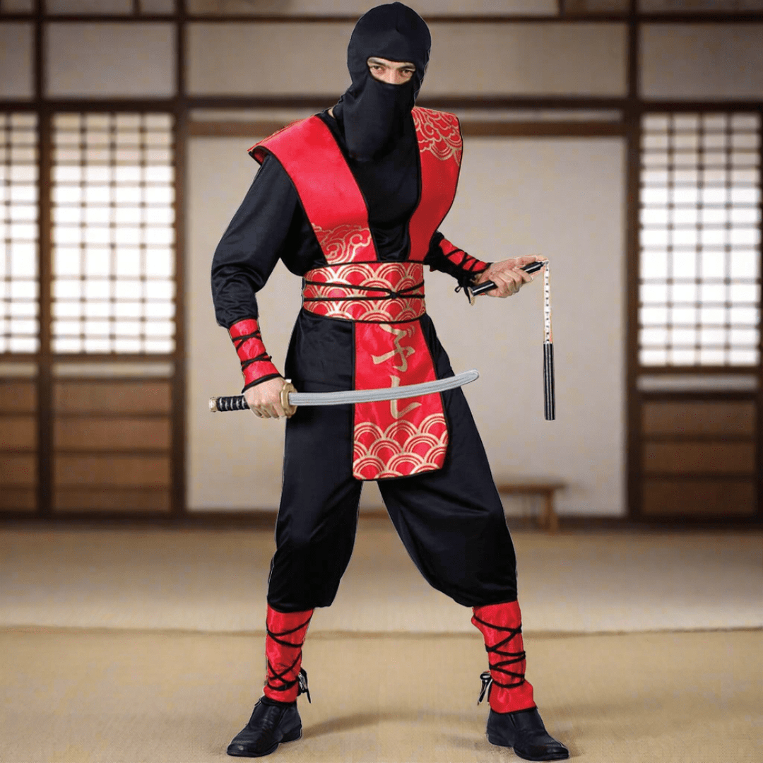 Ninja Master Martial Arts Fancy Dress costume in the Dojo