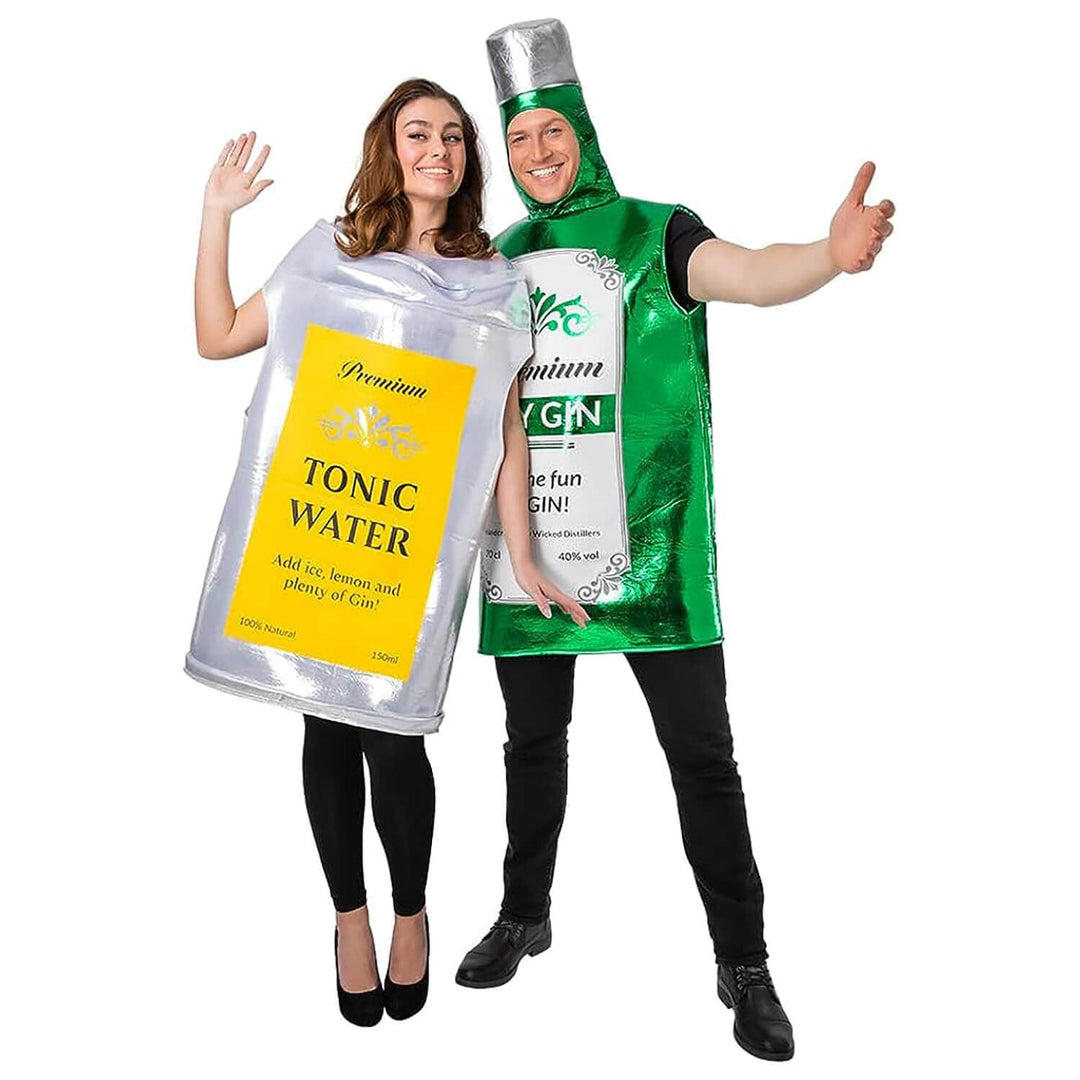 Funny Bottle Of Gin Adults Novelty Fancy Dress Costume One Size