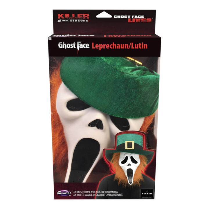 Packaging box for a Ghost Face Leprechaun to celebrate St Patrick&
