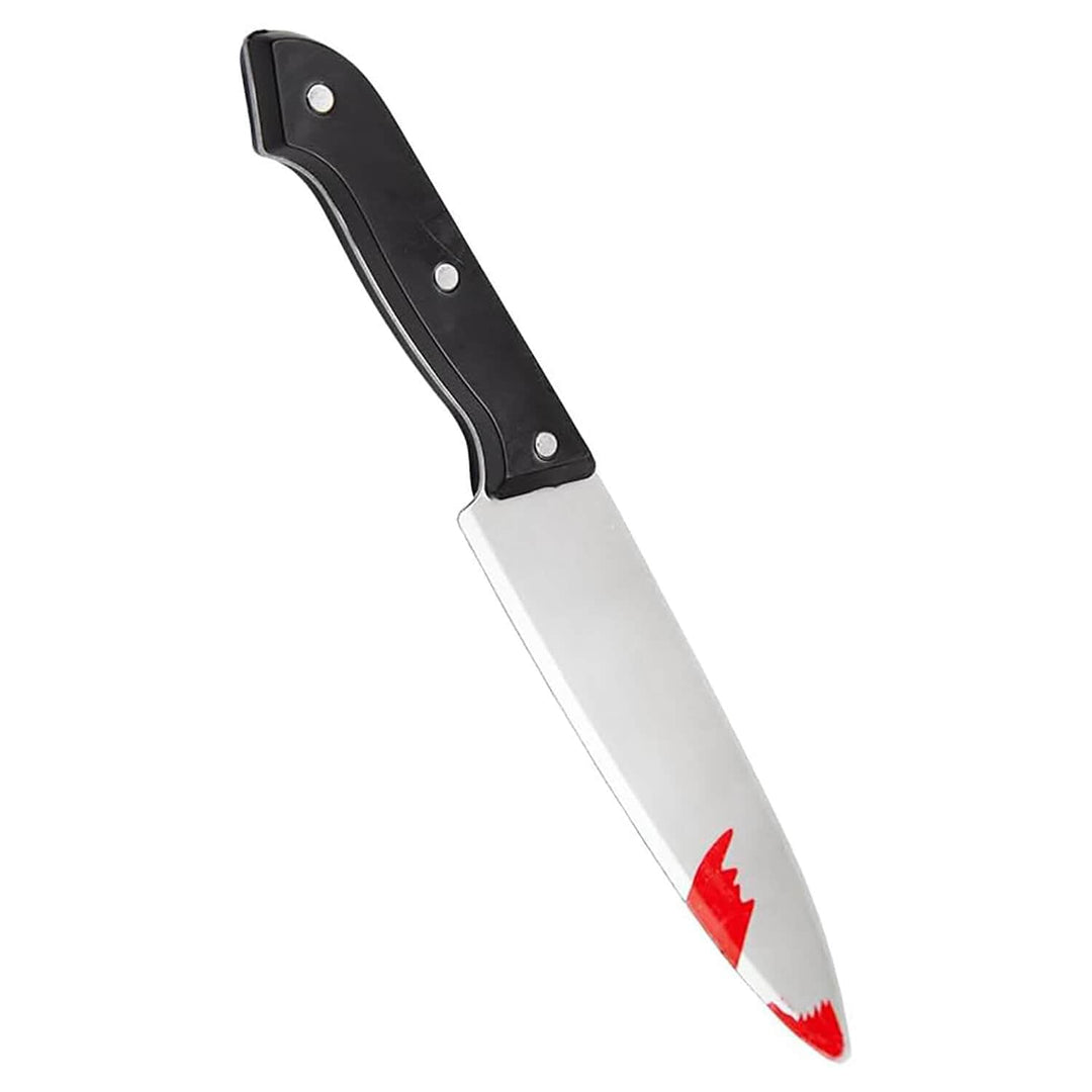 Adult Bloody Butchers Knife Plastic Blade Halloween Prop 31cm