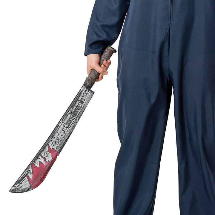 Bloody Machete Plastic Blade Fake Knife Halloween Prop 74cm