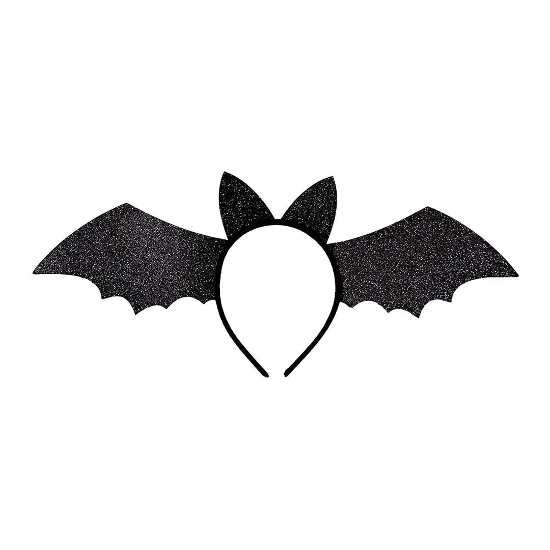 Vampire Bat Headband Black Glitter Wings Ears Halloween Party