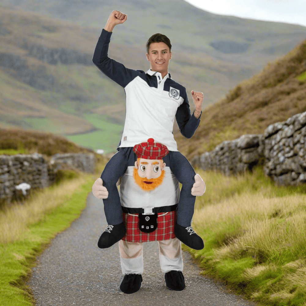 Adult Funny Carry Me Scotsman Halloween Fancy Dress Costume