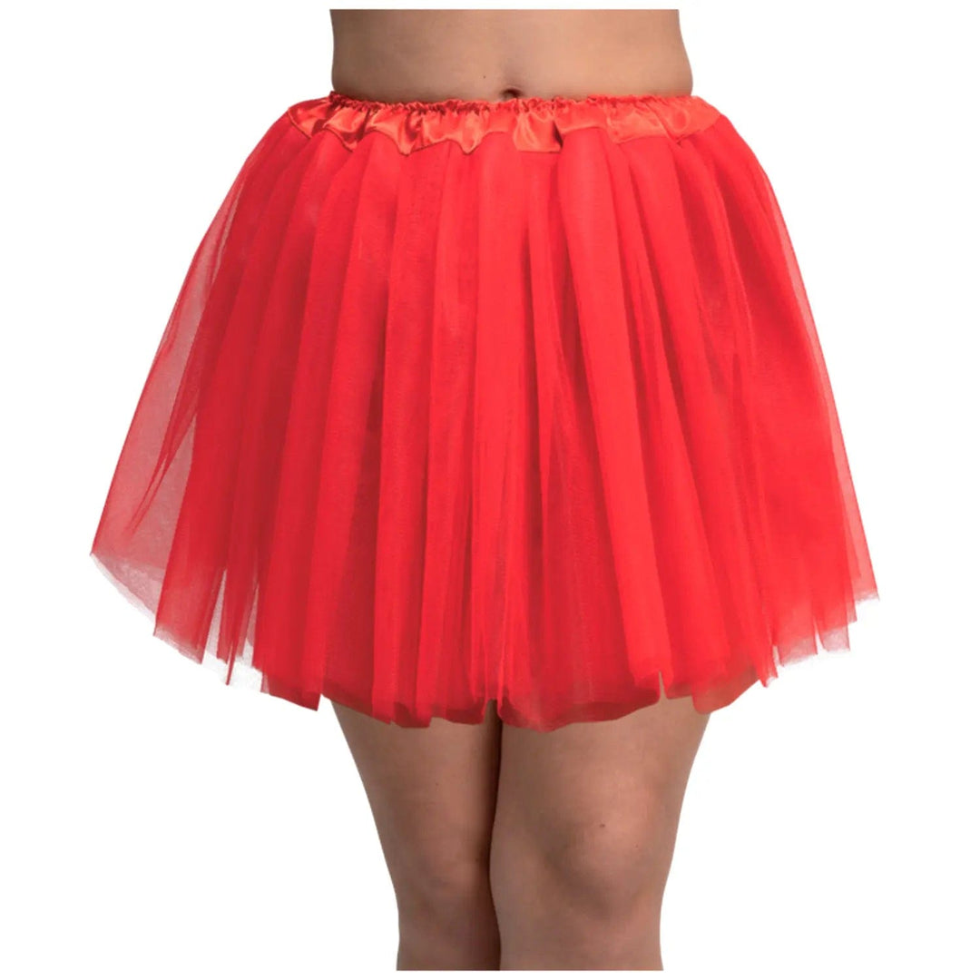 Long red tutu ballet skirt for 80s fancy dress costumes