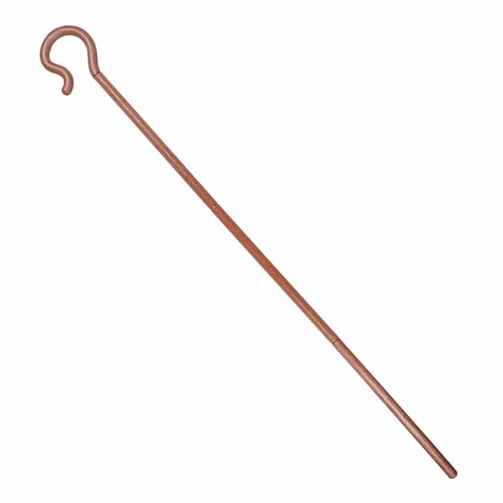 Long brown Shepherd's crook, Christmas nativity play accessory