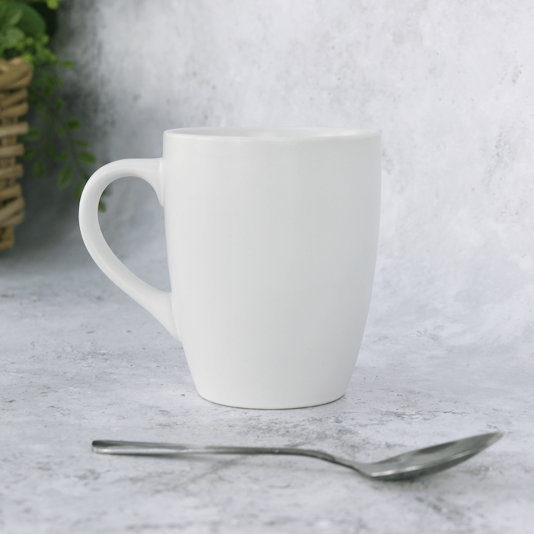 Set of 4 Matt Coloured Stoneware Coffee Mugs Tea Coffee