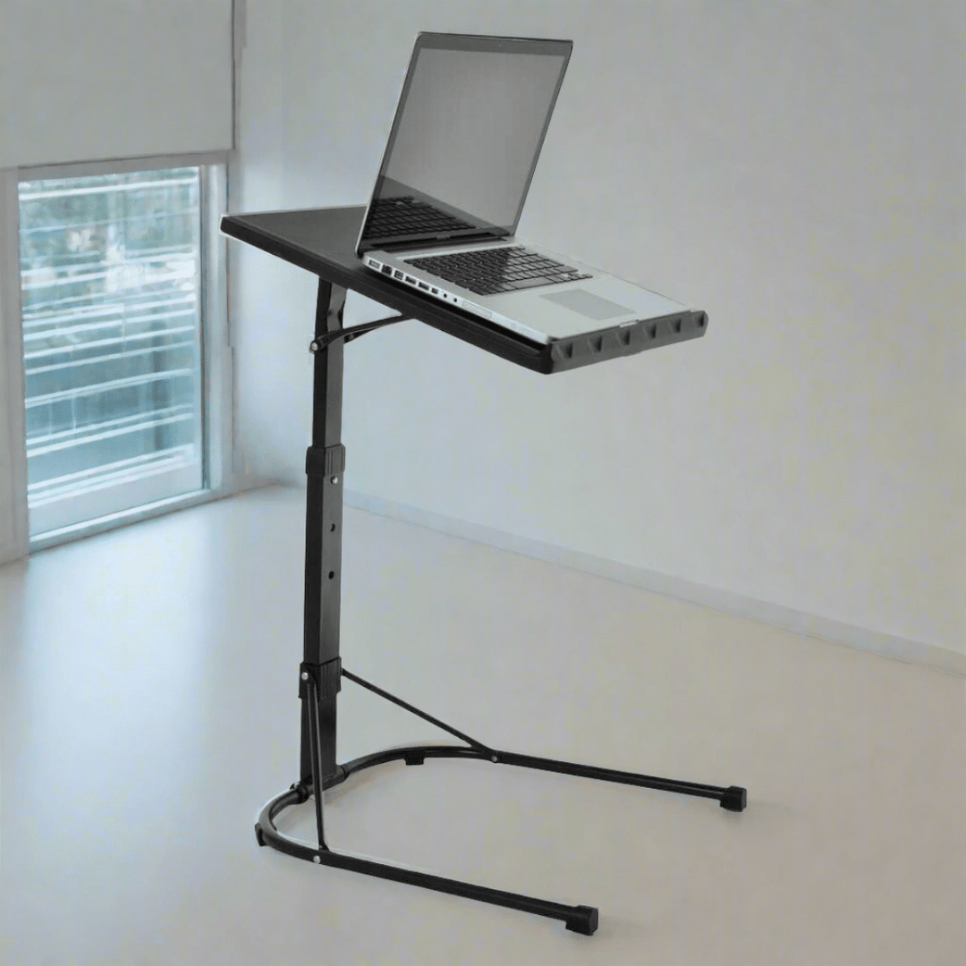 Black Laptop Stand Table Computer Desk Adjustable Height