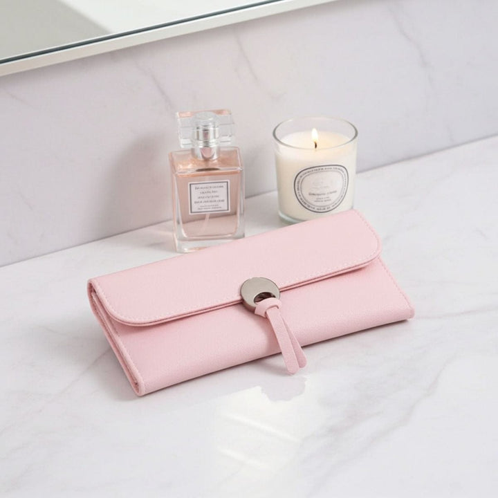 Womens Lacey Faux Leather Purse Wallet Clutch Card Holder