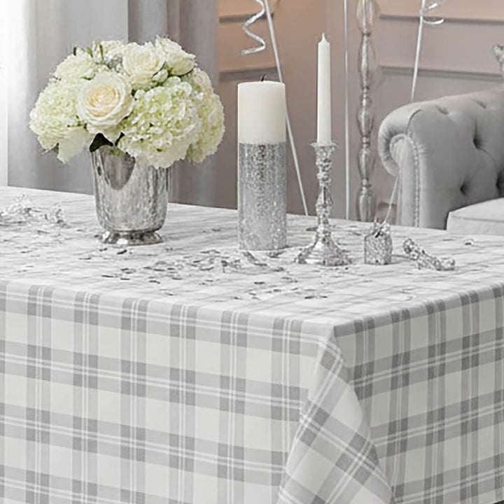 Checked Design Large Tablecloth Wipe Clean PVC Vinyl Table Cover