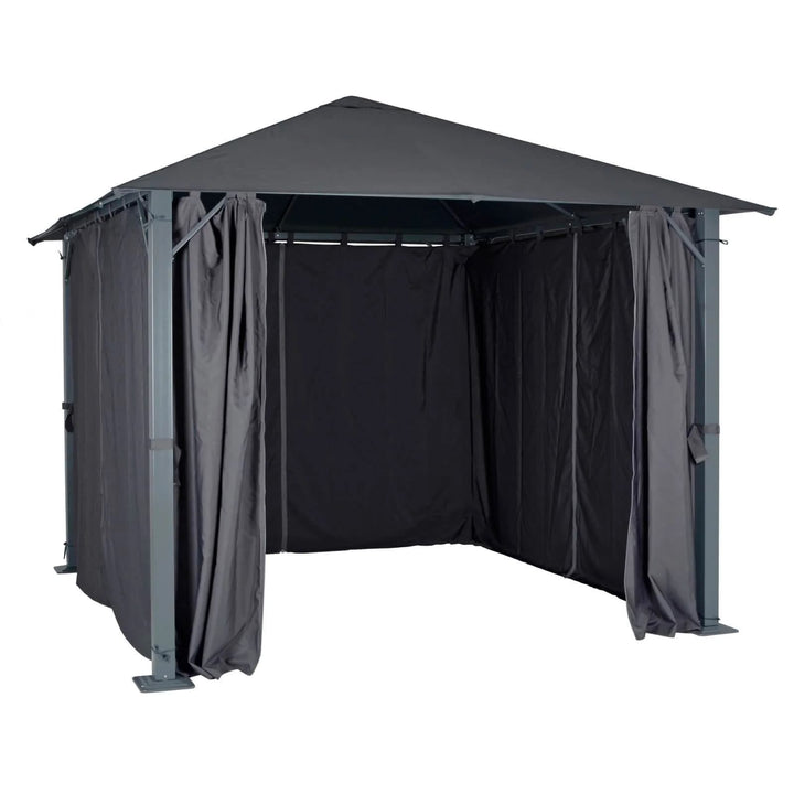 Replacement Gazebo Walls Pack for Azuma Pavillion 3x3m Grey Waterproof Sides