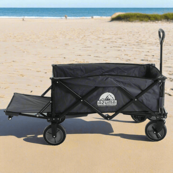 Azuma Folding Wagon Garden Trolley on the Beach 