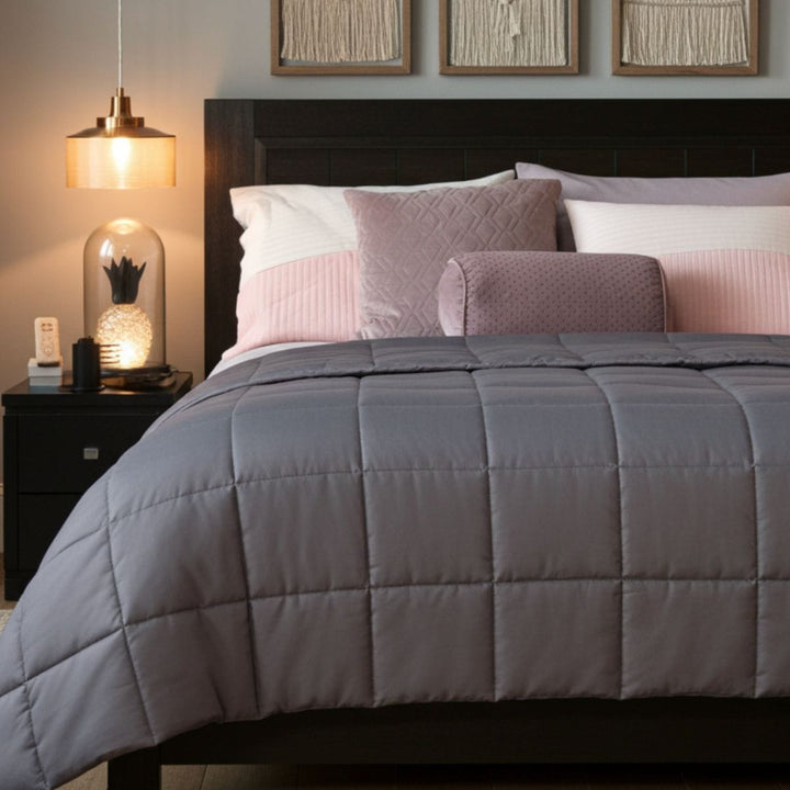 Weighted Blanket Grey Calming Sleep Therapy Stress Relief