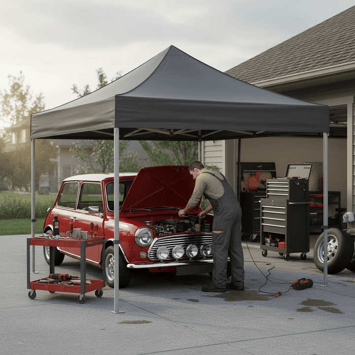 Azuma Ultimate Gazebo Pop Up Garden Marquee Sports Shelter Grey 3m