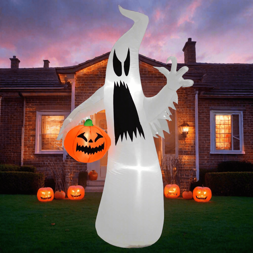 6ft LED Inflatable Ghost With Pumpkin Halloween Party Decoration