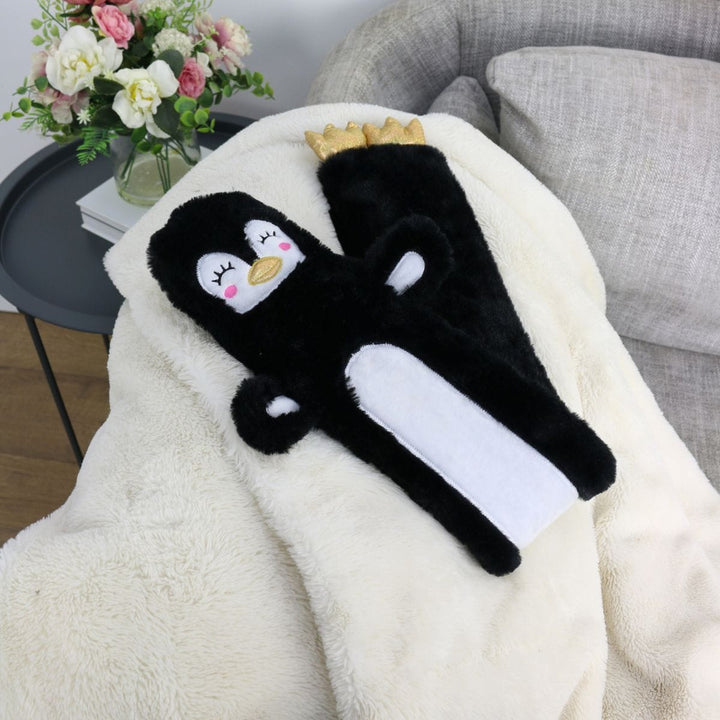 Hodge &amp; Hodge 72cm Long Hot Water Bottle Penguin Cover 2L