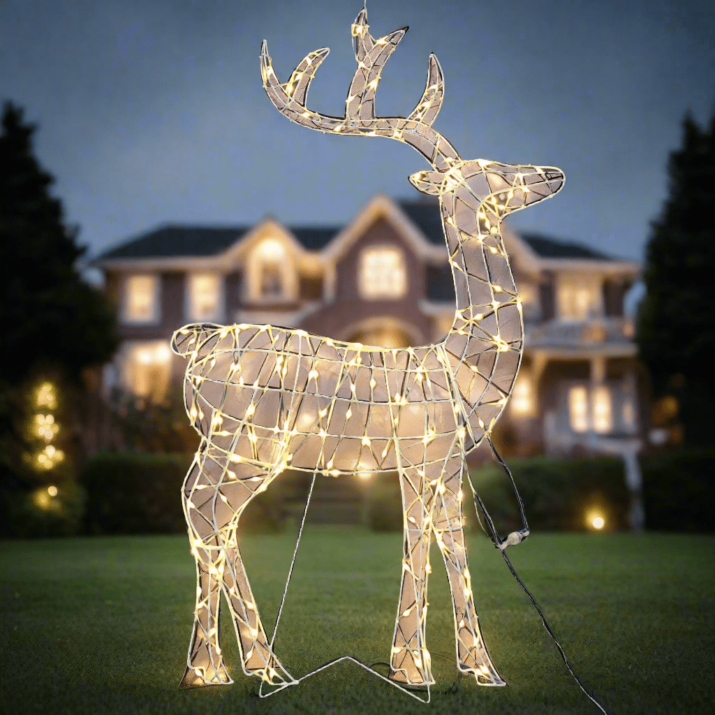 LED Reindeer Standing Silhouette Outdoor Christmas Decoration