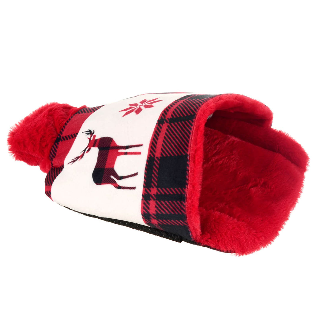 Christmas Foot Warmer Slipper Hot Water Bottle Reindeer Tartan