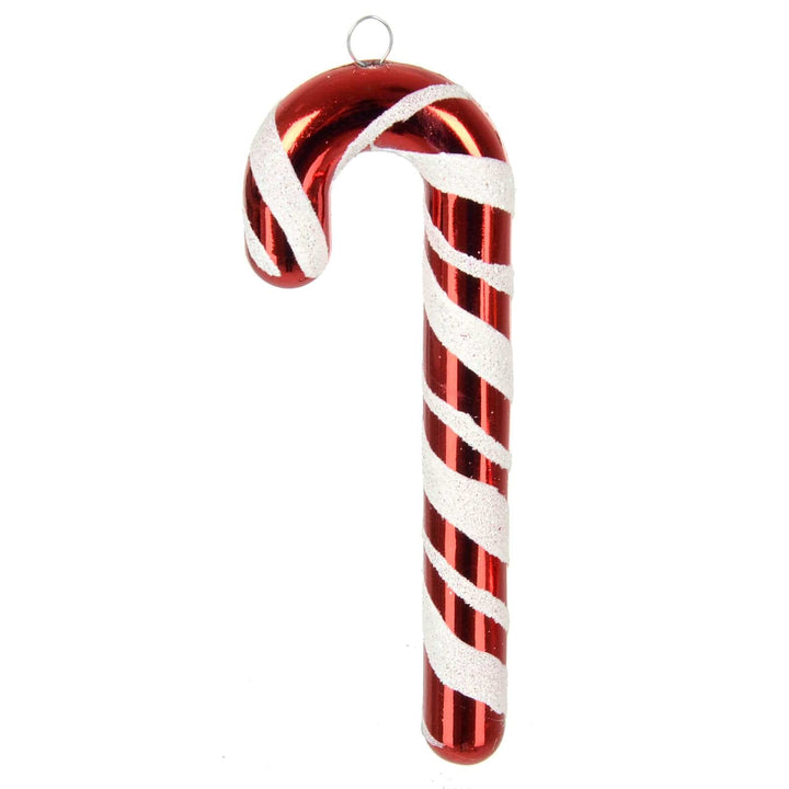 Pack Of 6 Candy Cane Christmas Tree Decorations Red White 12cm