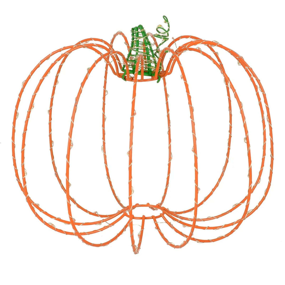 Orange and green wire 3D pumpkin Halloween prop