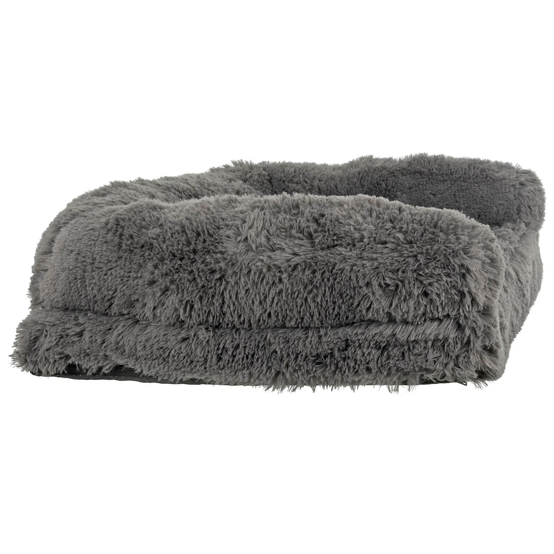 Luxury Orthopaedic Foam Pet Sofa Bed Plush Dog Couch Grey 80cm