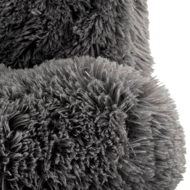 Luxury Orthopaedic Foam Pet Sofa Bed Plush Dog Couch Grey 80cm