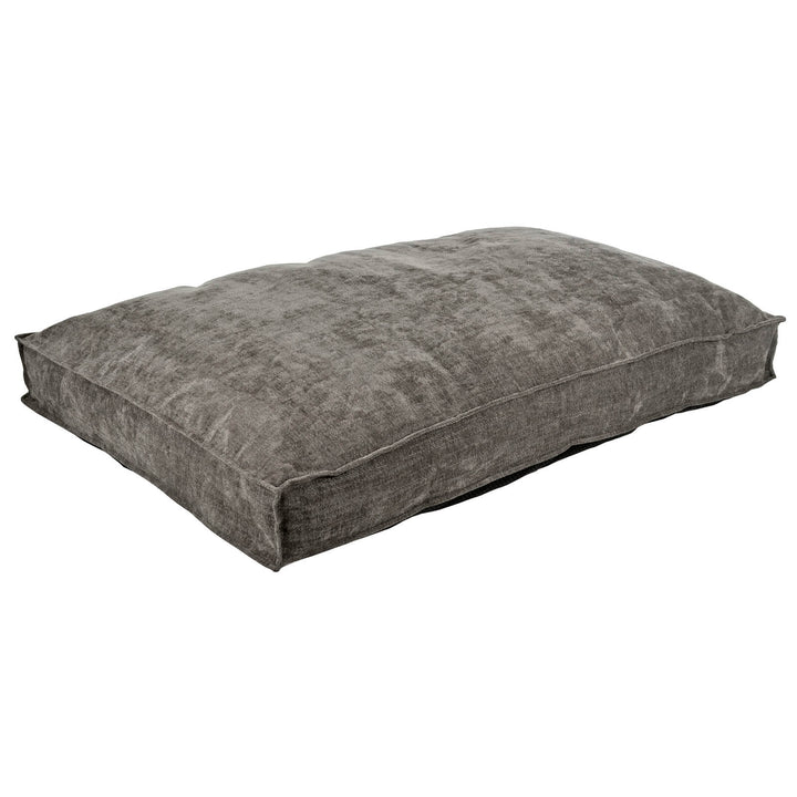 Luxury Pet Bed Dog Mattress Soft Fill Grey Chenille Fabric L