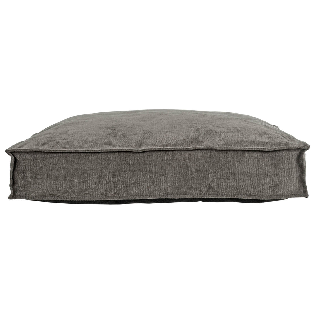 Luxury Pet Bed Dog Mattress Soft Fill Grey Chenille Fabric