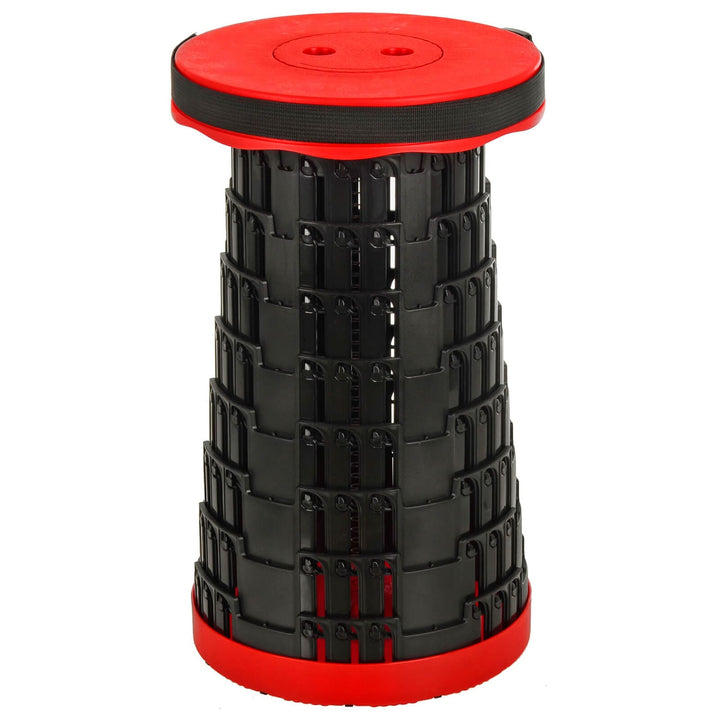 Azuma Telescopic Stool Collapsible Travel Camping Fishing Seat Red/Black