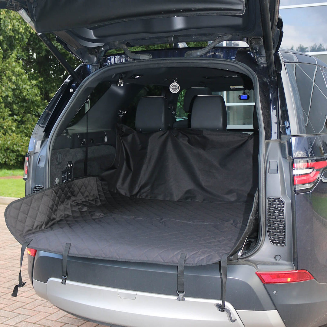 shot of protective car seat cover used in boot of car to protect surfaces