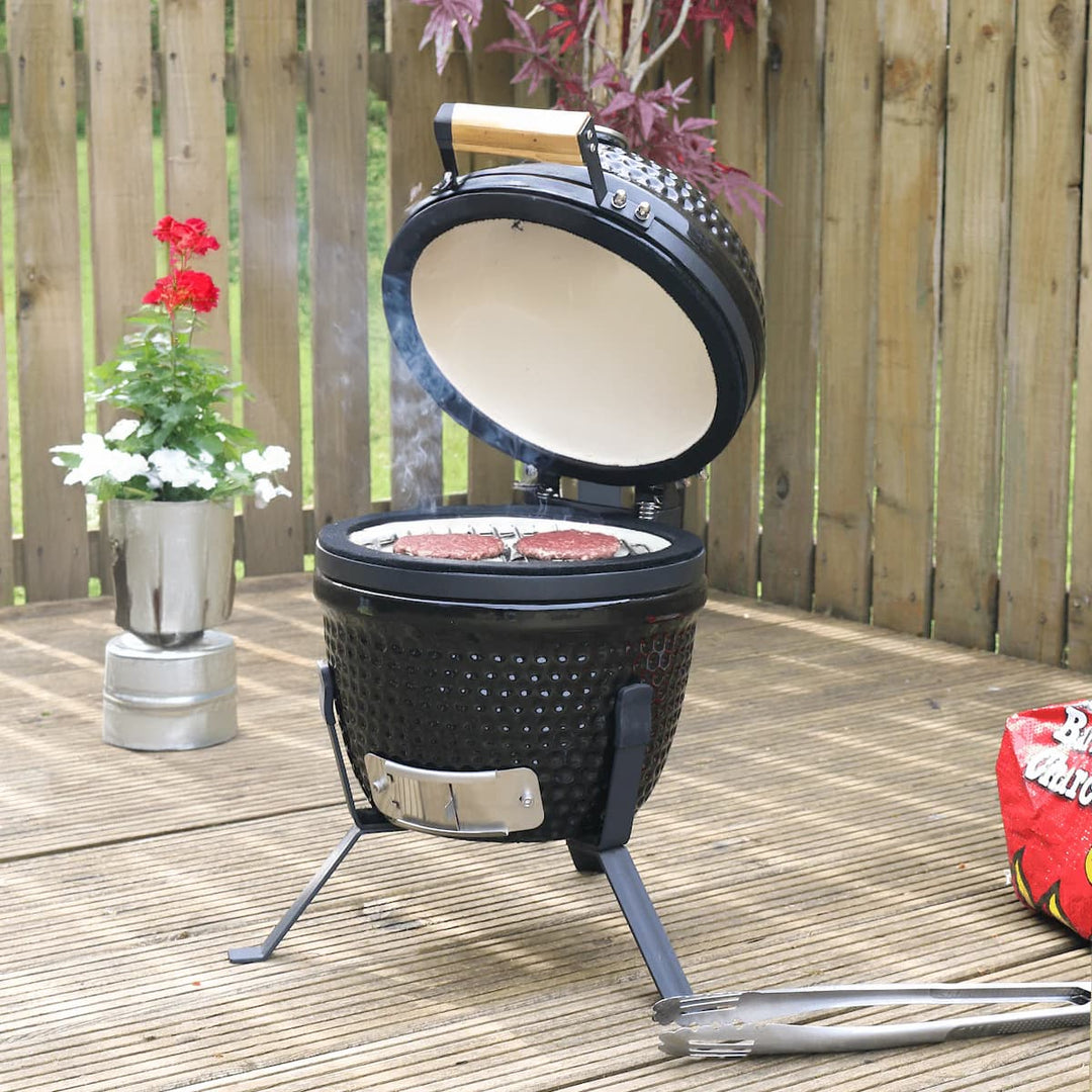 Azuma 13" Mini Kamado Ceramic Egg Charcoal Picnic Barbecue BBQ Grill