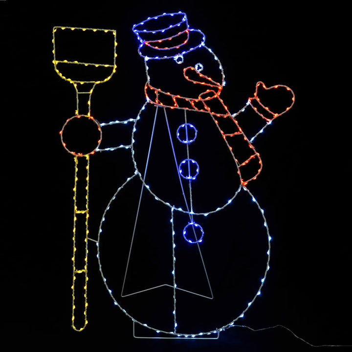 Large snowman Christmas silhouette light with stand for your garden