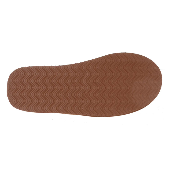 Textured brown slipper outsole for non-slip grip