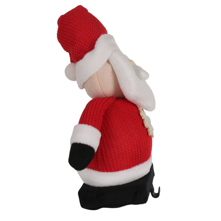 side view of santa stocking holder