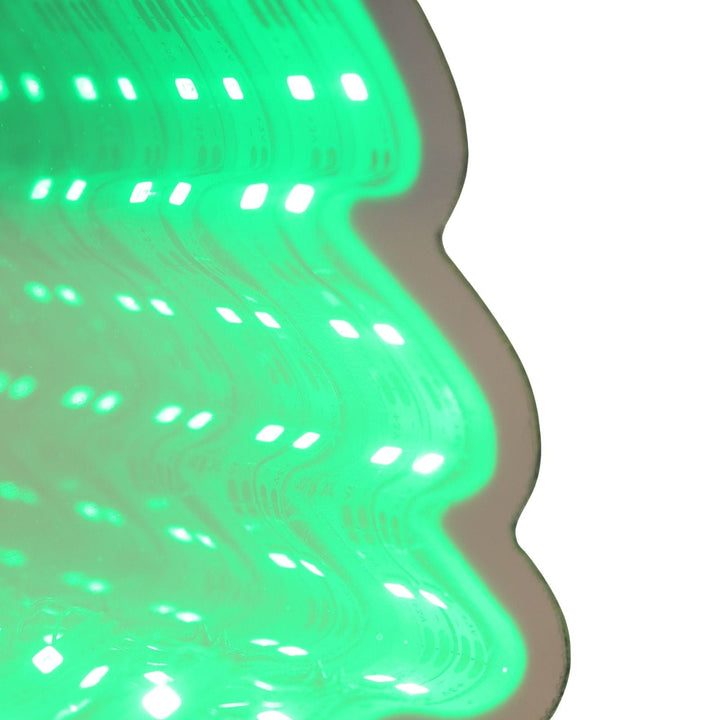 Close-up of green and gray LED light strips
