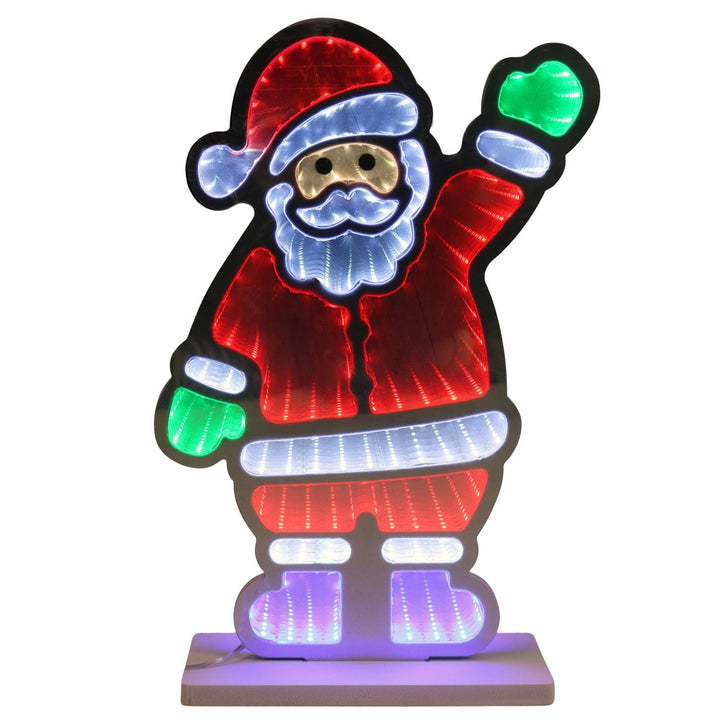 LED Santa Claus figure on a white background