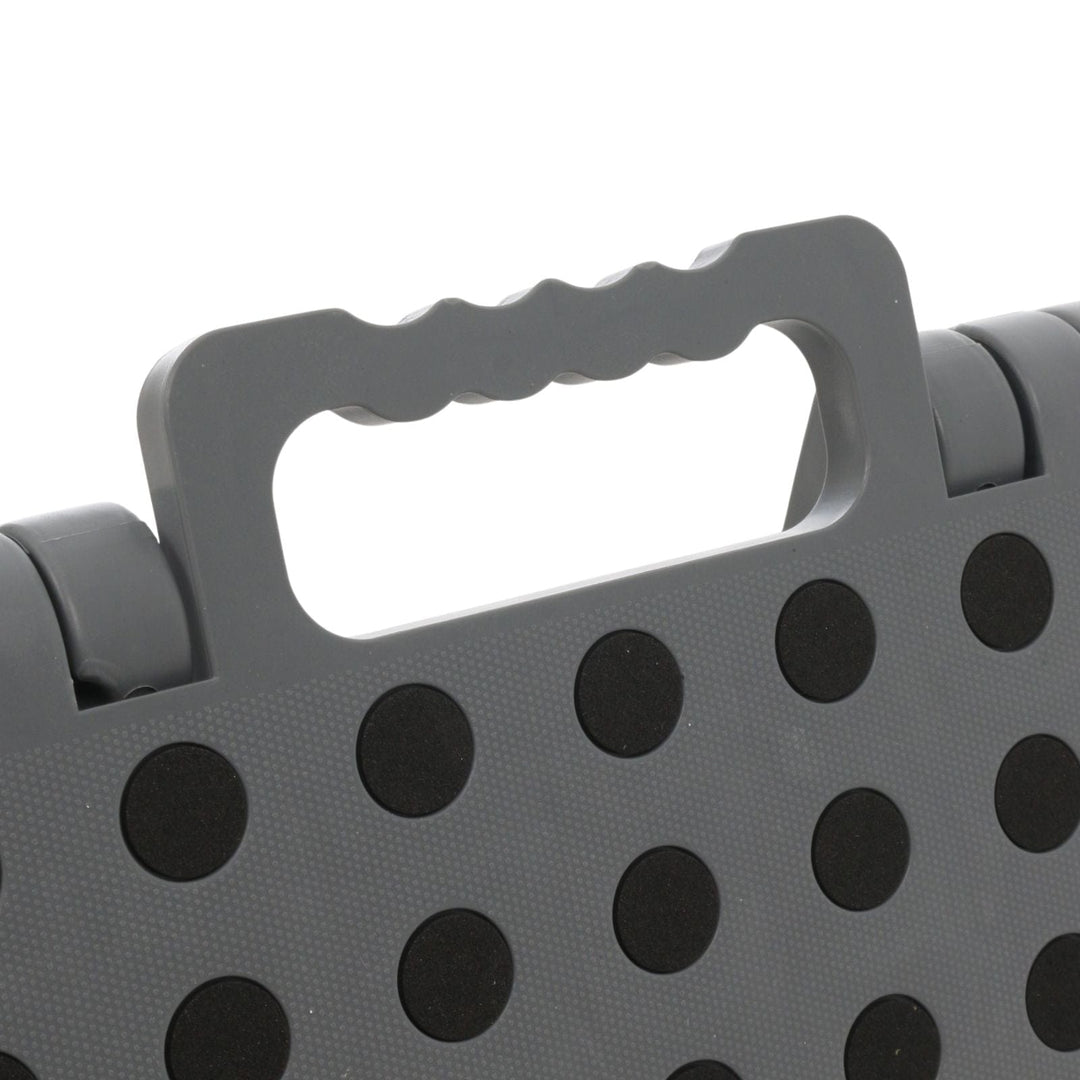 22cm Folding Step Stool Grey Platform Portable Carry Handle Plastic