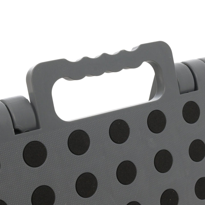 22cm Folding Step Stool Grey Platform Portable Carry Handle Plastic