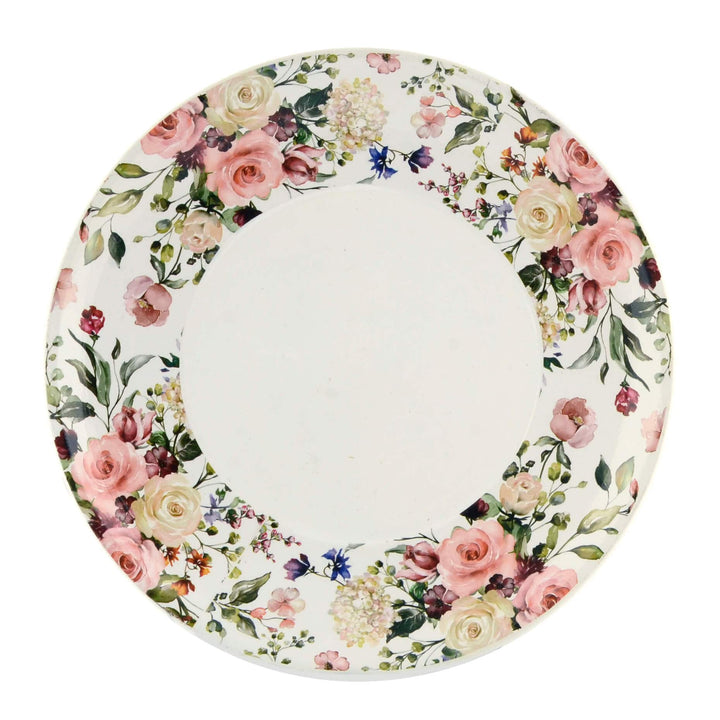 Saucer with floral pattern and roses