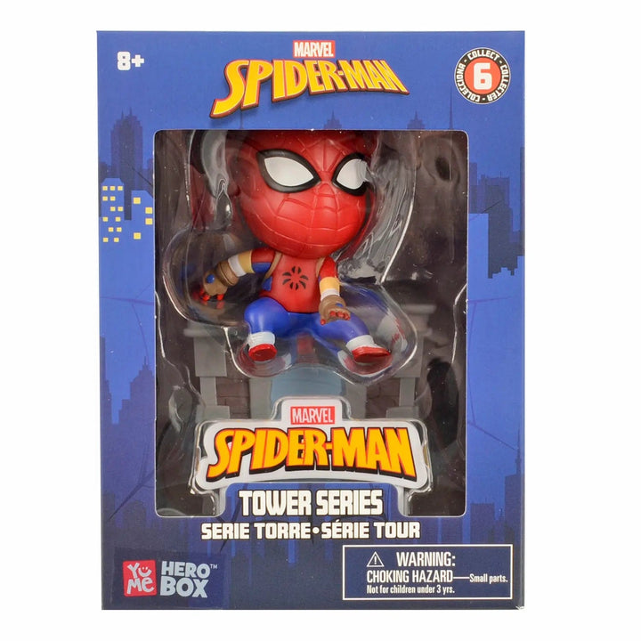 Spider-Clan Spiderman tower series collectible figure in window box packaging