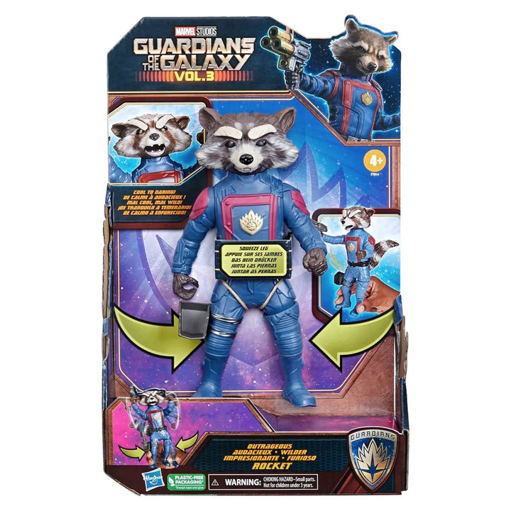 Rocket action figure in Guardians of the Galaxy interactive action figure