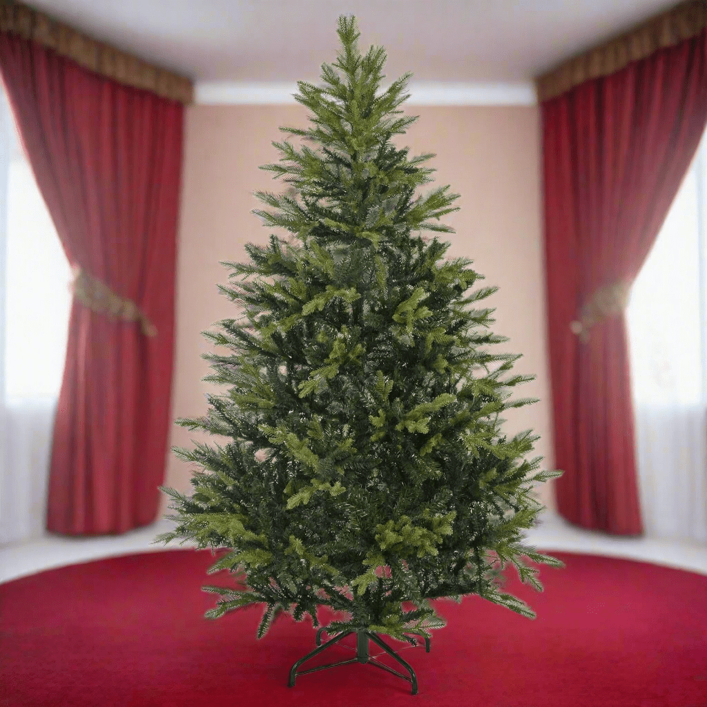 Artificial Drop Hinge Christmas Tree Green Mixed Pine Branches 7ft