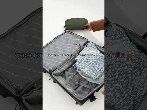 6 Piece Family Travel Luggage Set – Complete Holiday Suitcase Bundle (Olive Safari)
