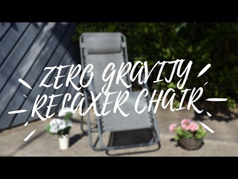 Zero Gravity Chair Reclining Garden Relaxer Texteline Black