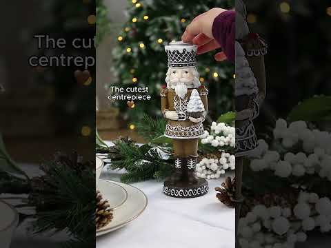 Christmas Candle Holder Gingerbread Nutcracker Soldier Figure 25cm